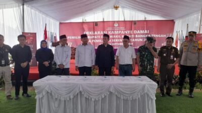 Kompak Hadiri Deklarasi Damai, Adet-Erlan: Beking Kami Bukan Para Pemodal, tapi Masyarakat Bangka Tengah